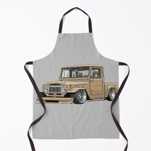 Item preview, Custom 1955 Toyota Land Cruiser FJ25 Lowered Pickup Vintage Illustration designed and sold by Motorline44.