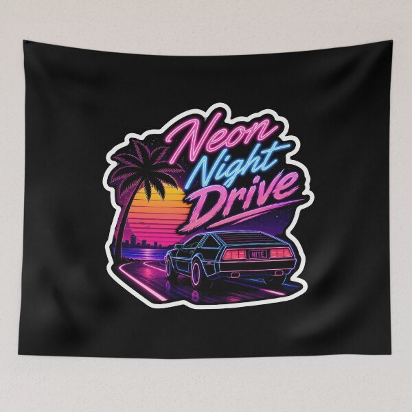 Item preview, Neon Night Drive designed and sold by Sketchlegacy.