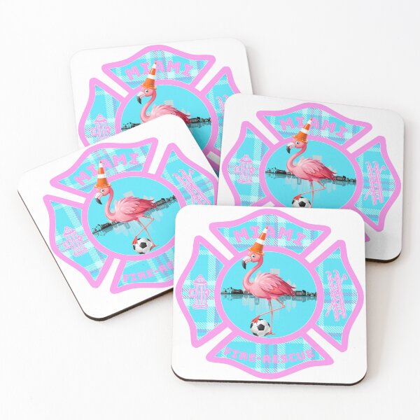 Item preview, Miami Fire-Rescue x Tartan Army Flamingo Maltese Cross designed and sold by BerlinerKatzen.