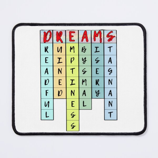 Item preview, DREAMS Existential Dread Acrostic   Dark Humor designed and sold by Stefanrajzer.
