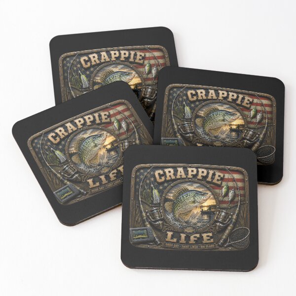 Item preview, Crappie Life American Flag Fishing Crappie Angler Wall Art Fisherman Gift designed and sold by artistwill.