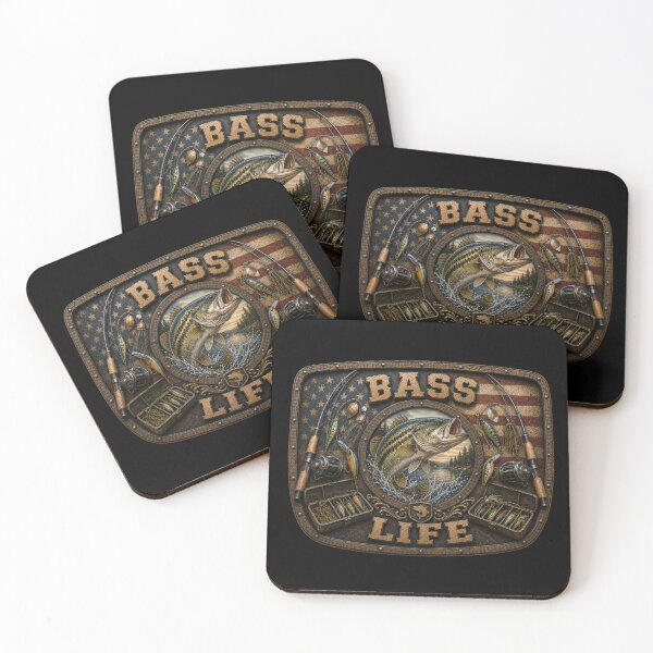 Item preview, Bass Life Largemouth Bass Fishing American Flag Angler Wall Art Fisherman Gift designed and sold by artistwill.