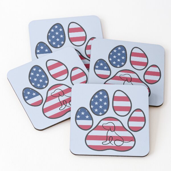 Item preview, Patriotic paw print with puppy designed and sold by Doodles Down South.