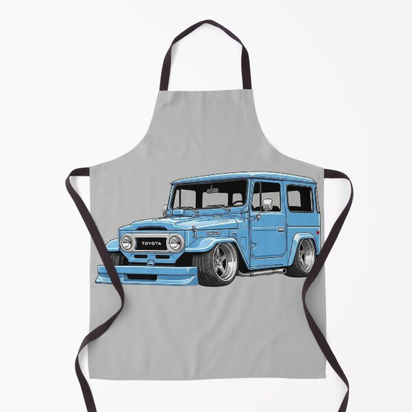 Item preview, Custom 1960 Toyota Land Cruiser FJ40 Lowered Vintage Blue Illustration designed and sold by Motorline44.