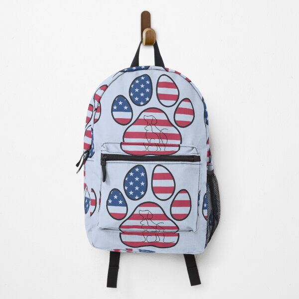 Item preview, Patriotic paw print with cat and dog friends designed and sold by Doodles Down South.
