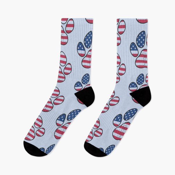 Item preview, Patriotic paw print with cat and dog friends designed and sold by Doodles Down South.