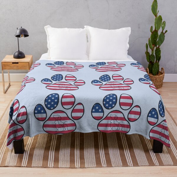 Item preview, Patriotic paw print with cat and dog friends designed and sold by Doodles Down South.