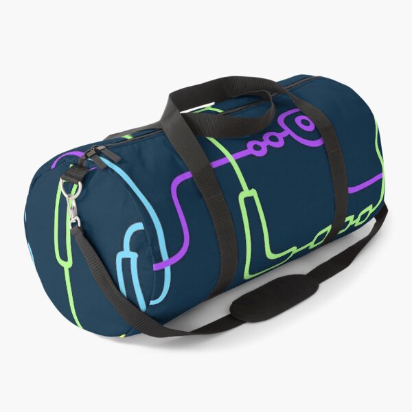 Item preview, Neon Circuit Line Art – Colorful Abstract Pattern on Dark Navy Background designed and sold by BuckaBaby.