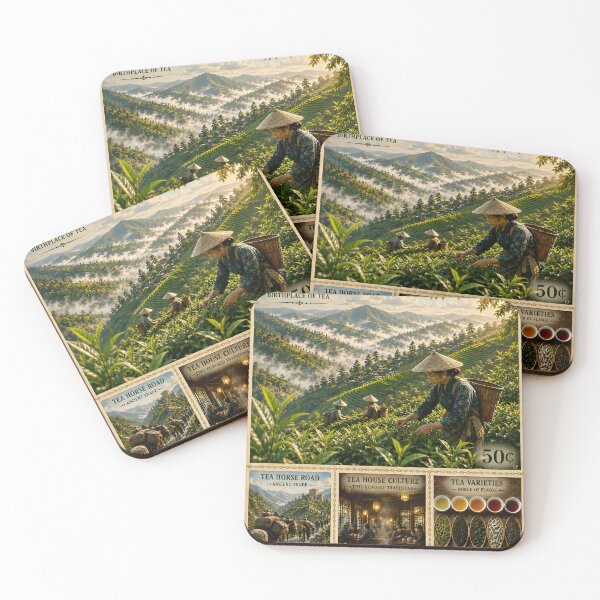 Item preview, Tea Heritage: Vintage Stamp Art Collection designed and sold by Easternpantry.