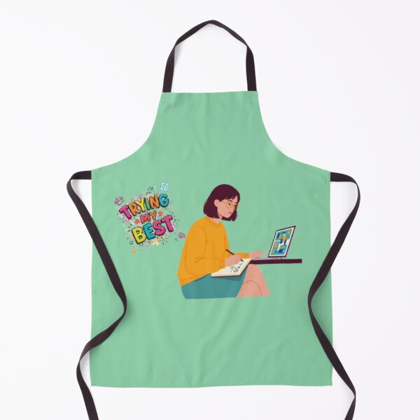 Item preview, Trying My Best Colorful Typography Desk Job Design designed and sold by Miheerala.