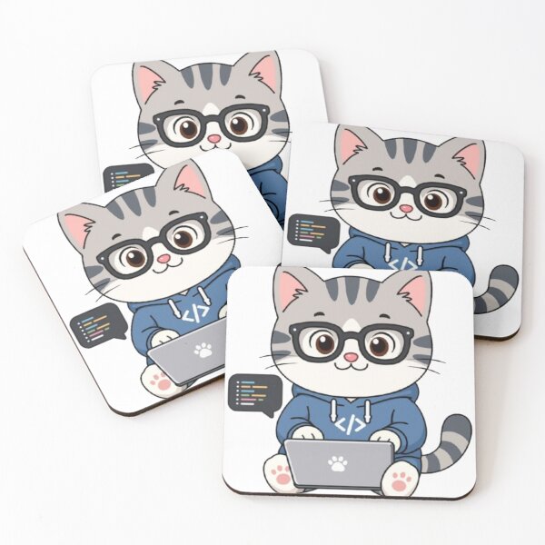 Item preview, Kitty Programmer design designed and sold by ARVI'S ART STUDIO.