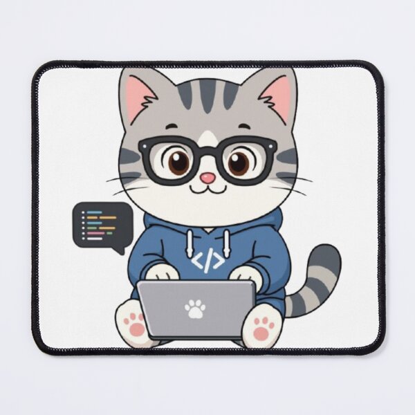 Item preview, Kitty Programmer design designed and sold by ARVI'S ART STUDIO.