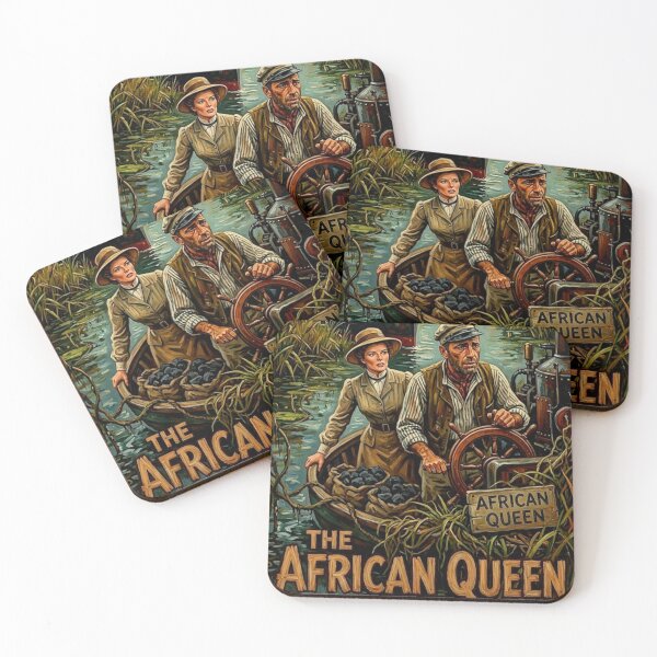 Item preview, The African Queen Retro Adventure Romance Tribute Art Movie Poster designed and sold by Art's Diner.