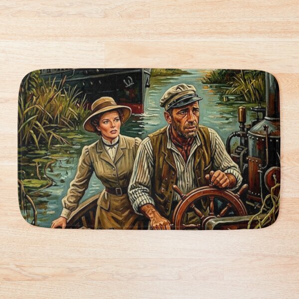 Item preview, The African Queen Retro Adventure Romance Tribute Art Movie Poster designed and sold by Art's Diner.