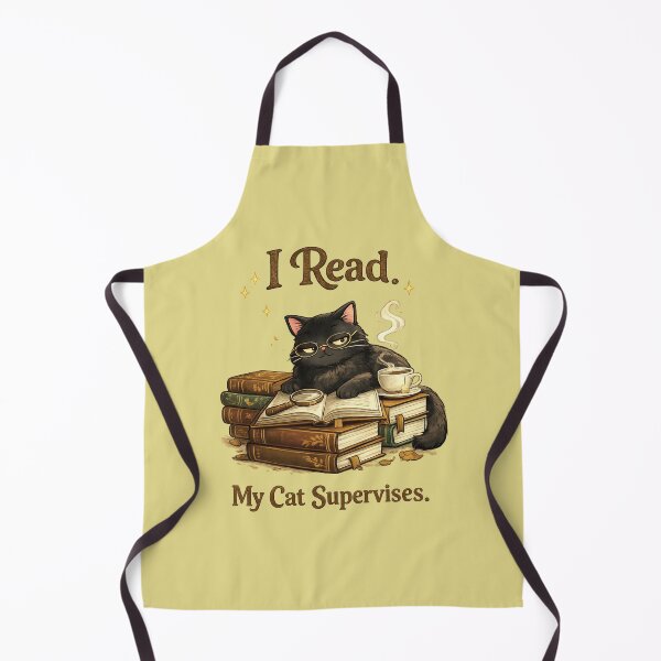 Item preview, I Read My Cat Supervises | Cute | Book Lover | Cat Reading Gift for Cat Moms and Bookworms | designed and sold by MimiSabu.