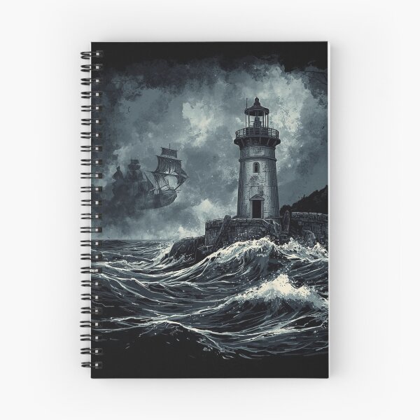 Item preview, Haunted Lighthouse Vintage T-Shirt | Dark Ocean Storm Graphic | Gothic Nautical Horror Art designed and sold by Vvmd.