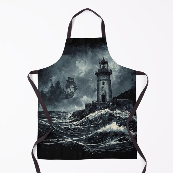 Item preview, Haunted Lighthouse Vintage T-Shirt | Dark Ocean Storm Graphic | Gothic Nautical Horror Art designed and sold by Vvmd.