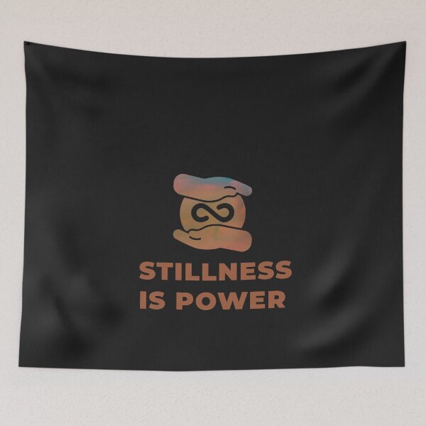 Item preview, Stillness Is Power Minimalist Infinity Quote designed and sold by Elite Vintage Studio.