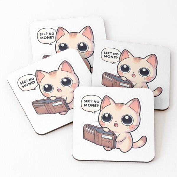 Item preview, Kitty no money design designed and sold by ARVI'S ART STUDIO.