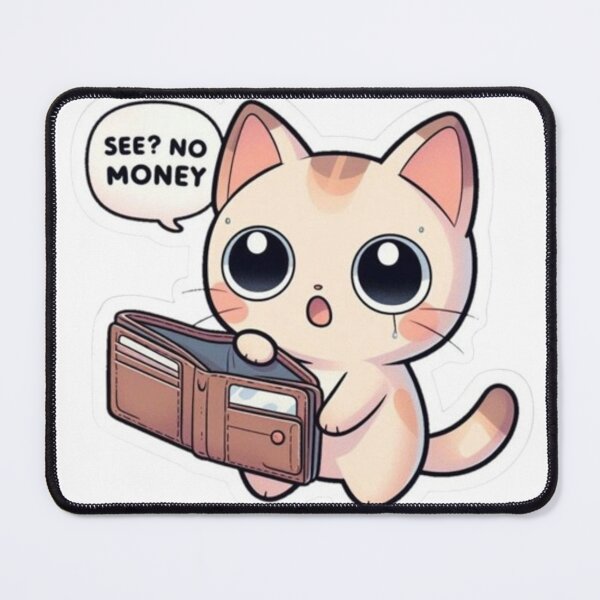 Item preview, Kitty no money design designed and sold by ARVI'S ART STUDIO.