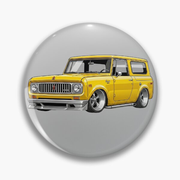 Item preview, Custom 1967 International Harvester Scout 800 Lowered Yellow Vintage Illustration designed and sold by Motorline44.
