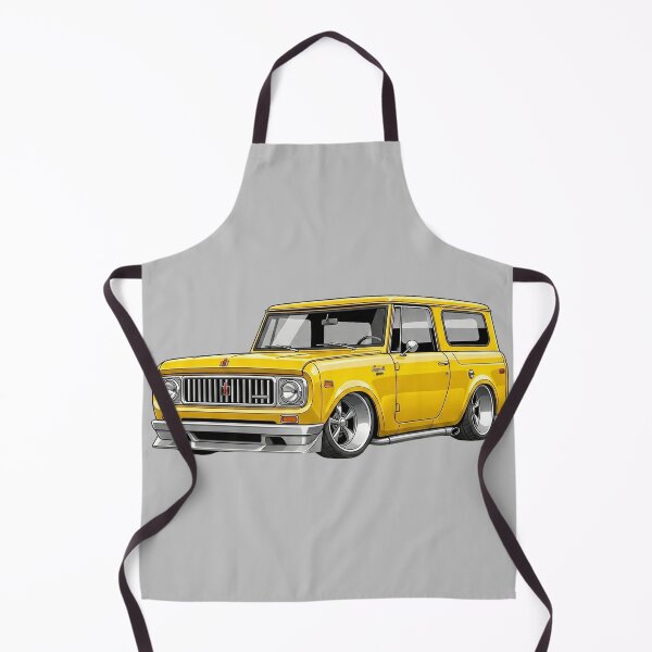 Item preview, Custom 1967 International Harvester Scout 800 Lowered Yellow Vintage Illustration designed and sold by Motorline44.