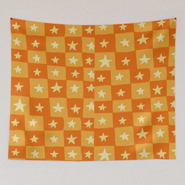Item preview, Orange star quilt  designed and sold by Summertime_lovin.