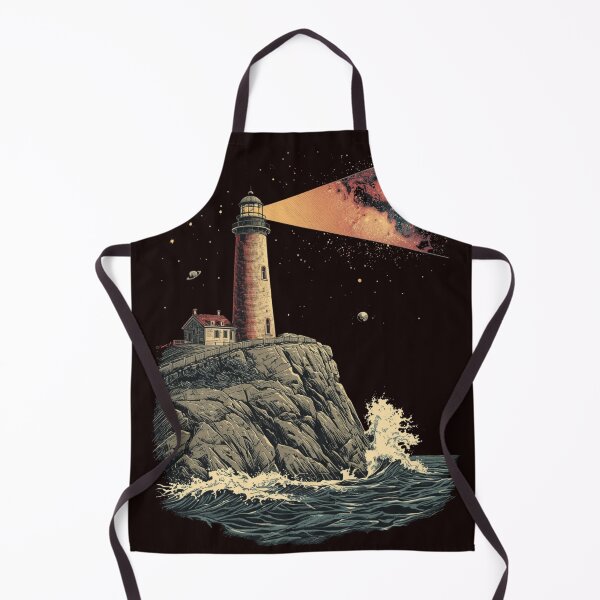 Item preview, Cosmic Lighthouse Vintage Graphic T-Shirt | Galaxy Beacon Ocean Cliff Art | Retro Space Adventure Design designed and sold by Vvmd.