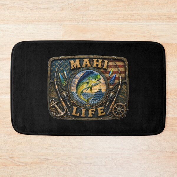 Item preview, Mahi Life Built for the Chase Deep Sea Fishing American Flag Dolphin Fish Wall Art designed and sold by artistwill.
