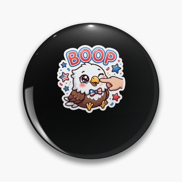 Item preview, Kawaii Eagle Boop National Bird Patriotic Stars designed and sold by snowry.