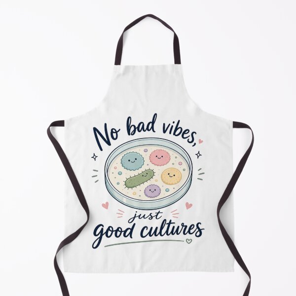 Item preview, No Bad Vibes Just Good Cultures Cute Microbiology Sticker designed and sold by Sophie Cotton.
