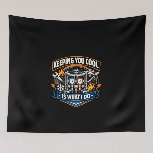 Item preview, Keeping You Cool HVAC Tech Badge - Heating and Cooling Technician Design designed and sold by FrozenHeat97.