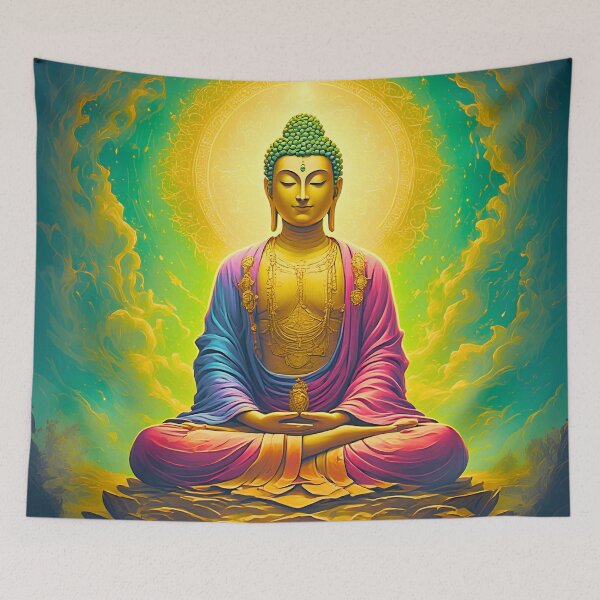 Item preview, Tranquil Cosmic Buddha Spiritual Glow designed and sold by ZenGrooves.