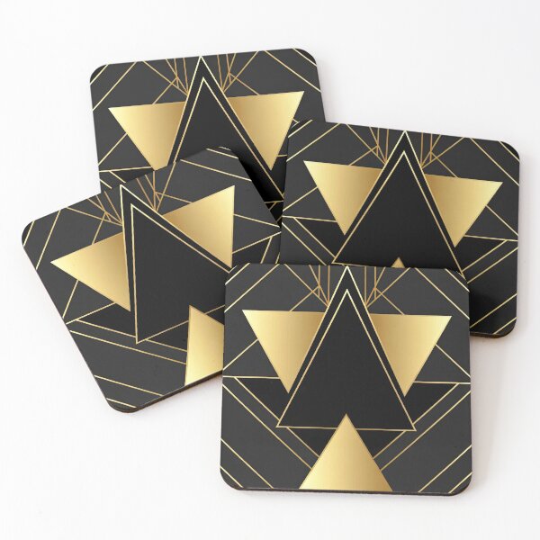 Item preview, Black Gold Art Deco Geometric Pattern designed and sold by neonvelour.