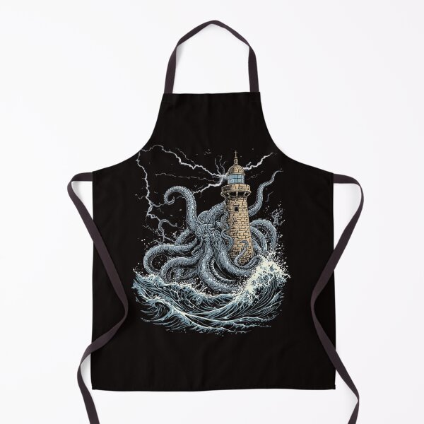 Item preview, Kraken vs Lighthouse T-Shirt | Giant Sea Monster Vintage Graphic | Dark Nautical Horror Art designed and sold by Vvmd.