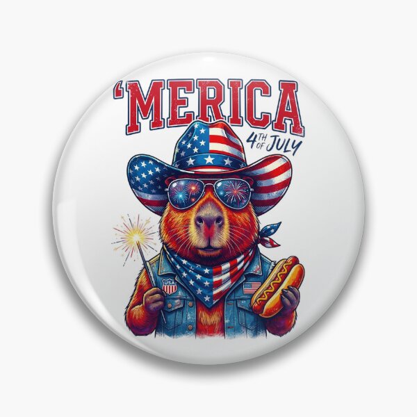 Item preview, Merica Patriotic Capybara designed and sold by EfiKrios.