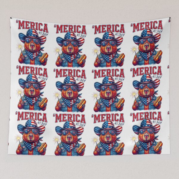 Item preview, Merica Patriotic Capybara designed and sold by EfiKrios.