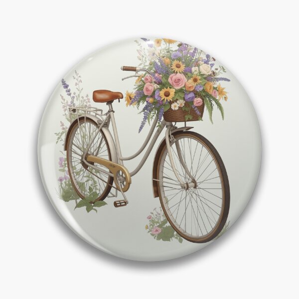 Item preview, Vintage Bicycle with Wildflower Basket  designed and sold by carthagia.