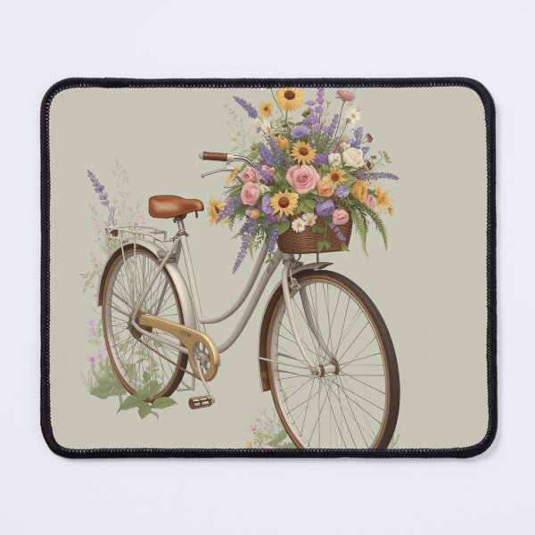 Item preview, Vintage Bicycle with Wildflower Basket  designed and sold by carthagia.
