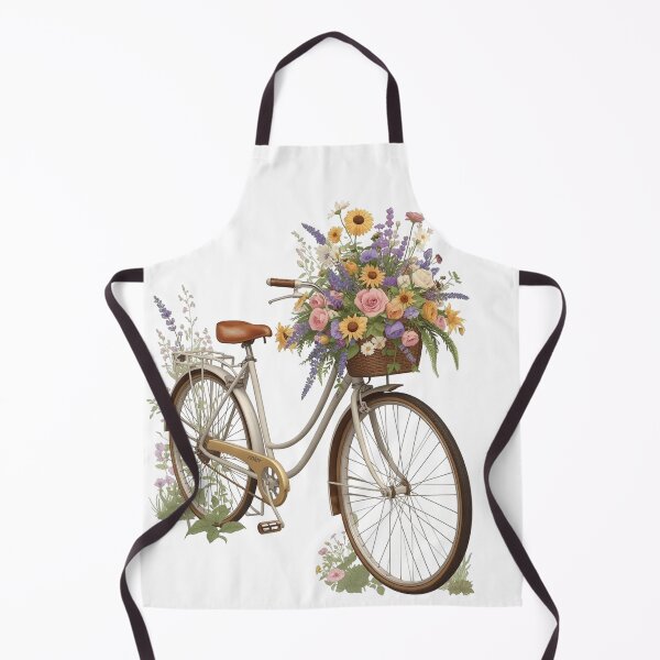 Item preview, Vintage Bicycle with Wildflower Basket designed and sold by carthagia.