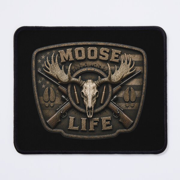 Item preview, Moose Life American Flag Hunting Trophy Moose Skull Rustic Hunting Wall Art designed and sold by artistwill.
