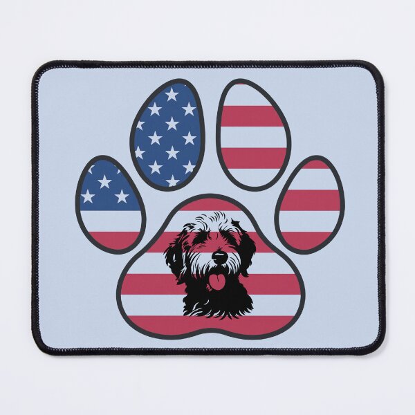 Item preview, Patriotic paw print & artistic dog illustration designed and sold by Doodles Down South.