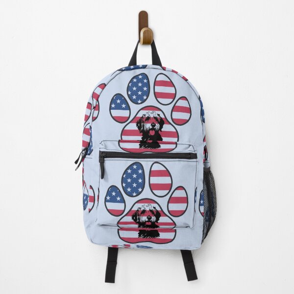 Item preview, Patriotic paw print & artistic dog illustration designed and sold by Doodles Down South.