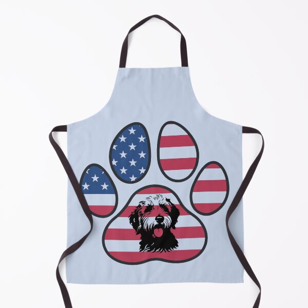 Item preview, Patriotic paw print & artistic dog illustration designed and sold by Doodles Down South.