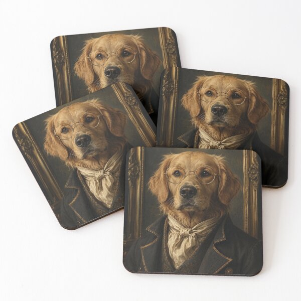 Item preview, Caballero Golden Retriever con gafas designed and sold by VelarisMoon.