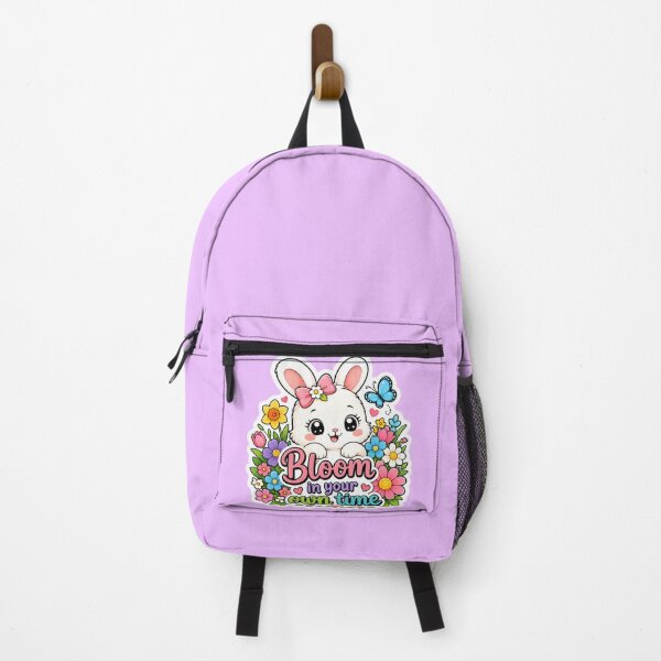 Item preview, Cute Kawaii Bunny - Bloom In Your Own Time Floral Sticker designed and sold by mimiartes.