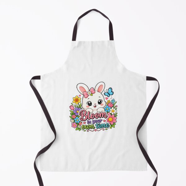 Item preview, Cute Kawaii Bunny - Bloom In Your Own Time Floral Sticker designed and sold by mimiartes.