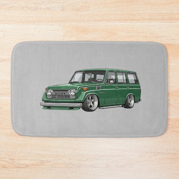 Item preview, Custom 1971 Toyota Land Cruiser FJ55 Lowered Green Vintage Illustration designed and sold by Motorline44.
