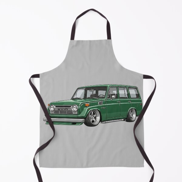 Item preview, Custom 1971 Toyota Land Cruiser FJ55 Lowered Green Vintage Illustration designed and sold by Motorline44.