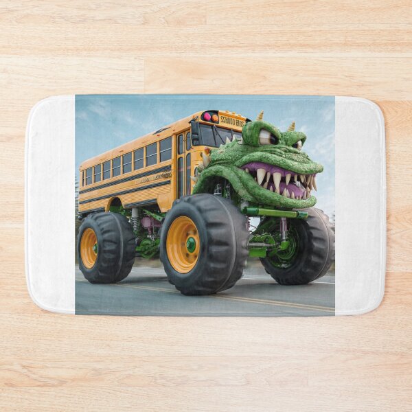 Item preview, TOCOCLAWS School Bus Beast: Monster Truck Dinosaur Throw Pillow designed and sold by TOCOCLAWS.